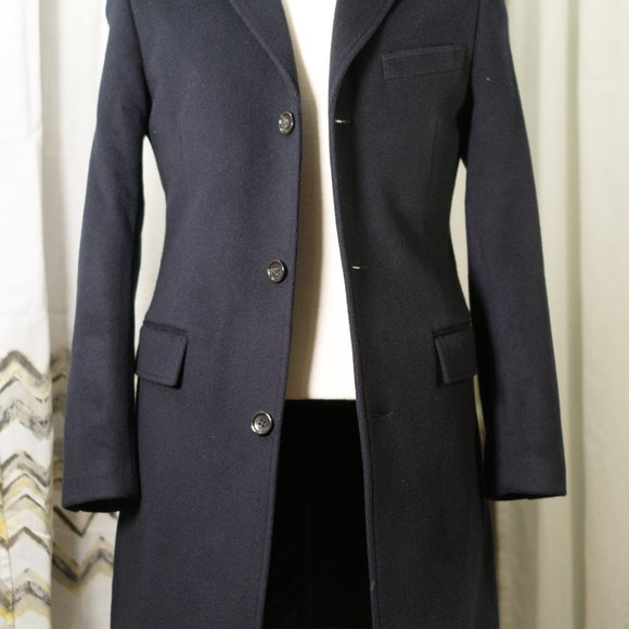 NWT J.Crew - Ludlow Coat in Wool-Cashmere (Navy) - Picture 2 of 11